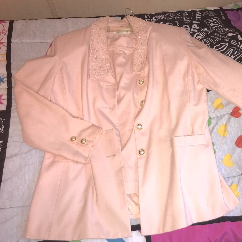Gorgeous pink skirt and matching jacket suit